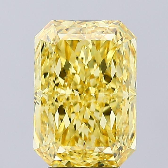4.03 Ct. Fancy Vivid  Yellow Radiant Lab Grown Diamond