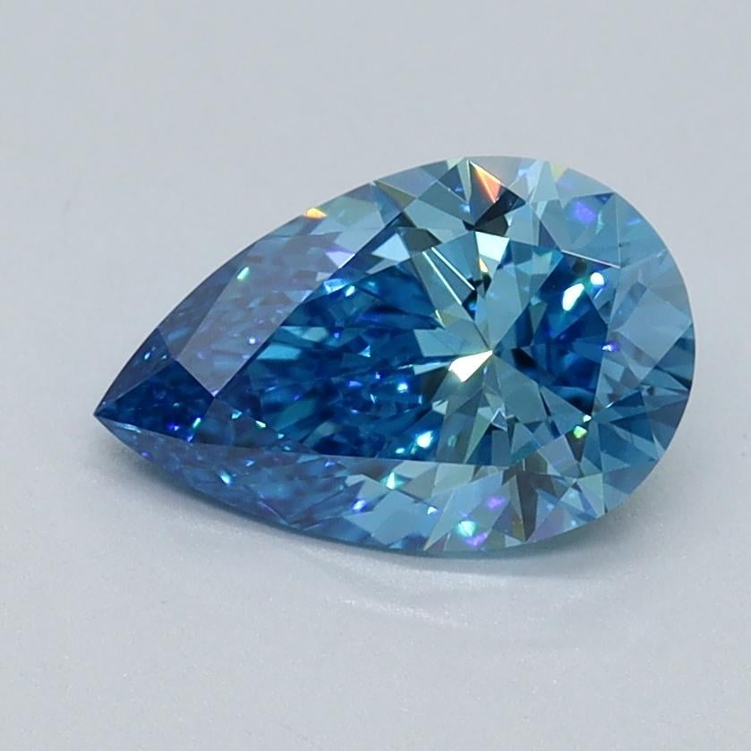 1.10 Ct. Fancy Vivid Blue Pear Lab Grown Diamond