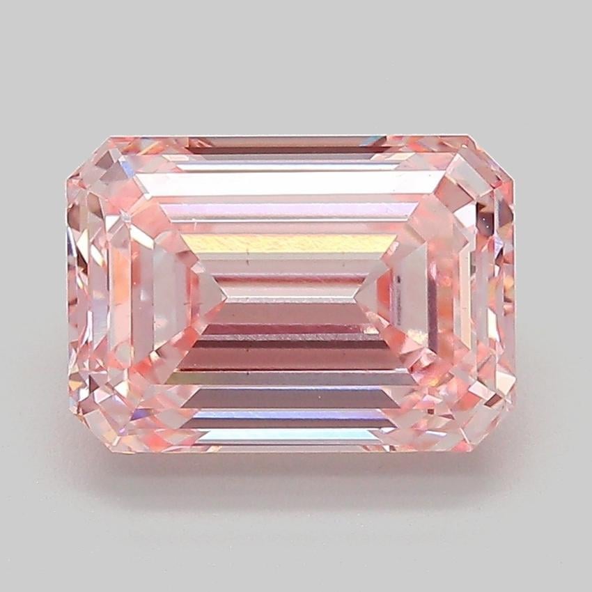 3.05 Ct. Fancy Intense  Pink Emerald Lab Grown Diamond
