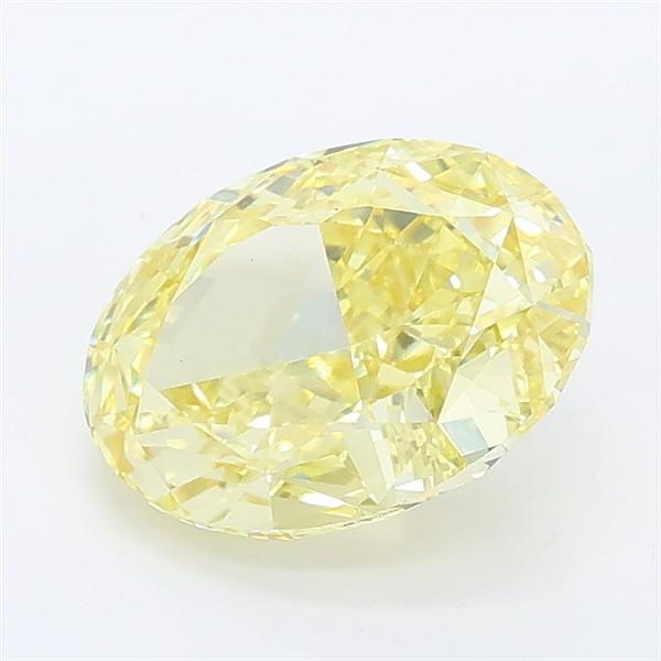 2.10 Ct. Fancy Vivid Yellow Oval Lab Grown Diamond