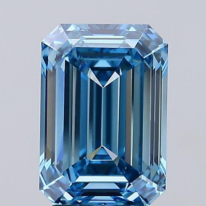 3.04 Ct. Fancy Vivid Blue Emerald Lab Grown Diamond