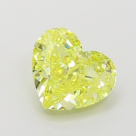 1.23 Ct. Fancy Vivid Yellow Heart Lab Grown Diamond