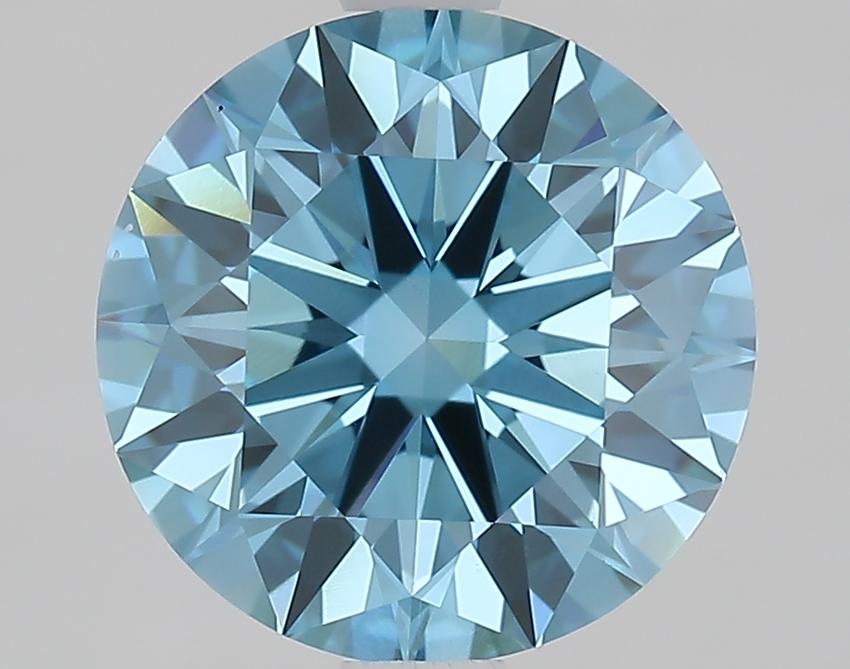 2.20 Ct. Fancy Vivid Blue Round Lab Grown Diamond