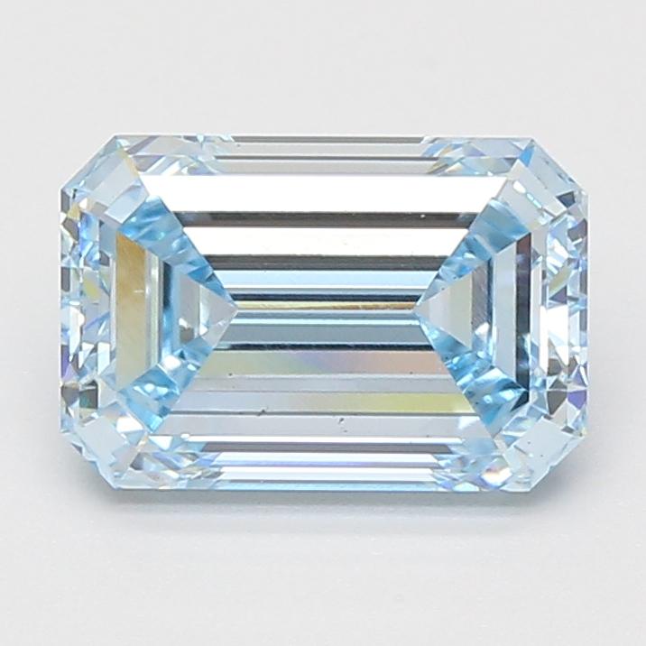 3.09 Ct. Fancy Intense Blue Emerald Lab Grown Diamond