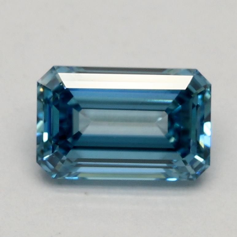 0.93 Ct. Fancy Vivid Blue Emerald Lab Grown Diamond