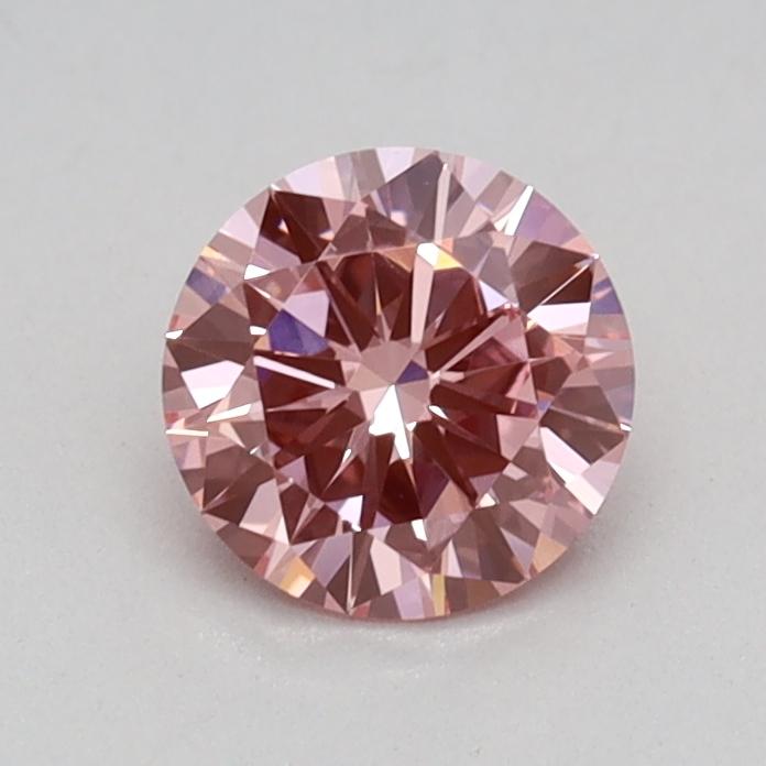 0.45 Ct. Fancy Vivid Pink Round Lab Grown Diamond