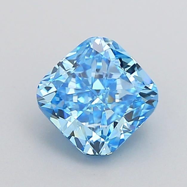 1.00 Ct. Fancy Vivid Blue Cushion Lab Grown Diamond