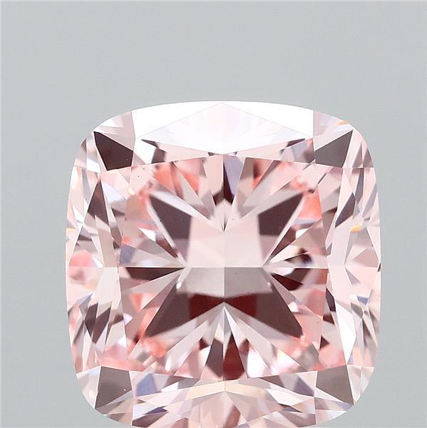3.02 Ct. Fancy Intense Pink Cushion Lab Grown Diamond