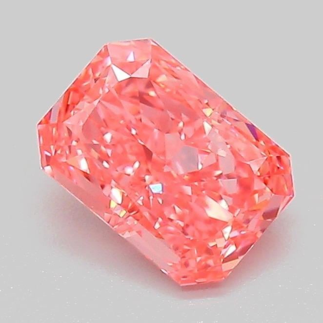 1.09 Ct. Fancy Vivid Pink Radiant Lab Grown Diamond
