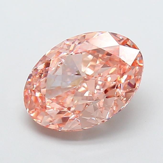 3.20 Ct. Fancy Intense Brown Pink Oval Lab Grown Diamond