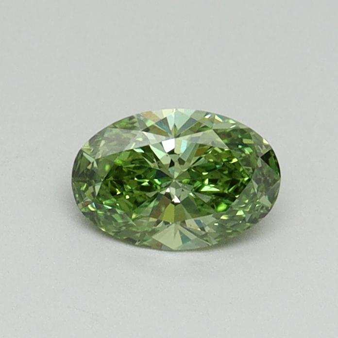 0.33 Ct. Fancy Vivid Green Oval Lab Grown Diamond
