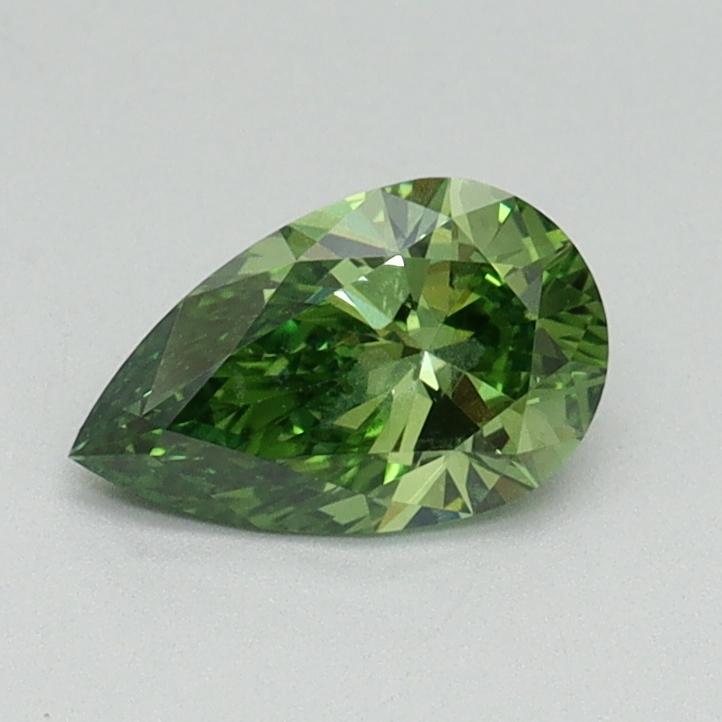 0.56 Ct. Fancy Vivid Green Pear Lab Grown Diamond