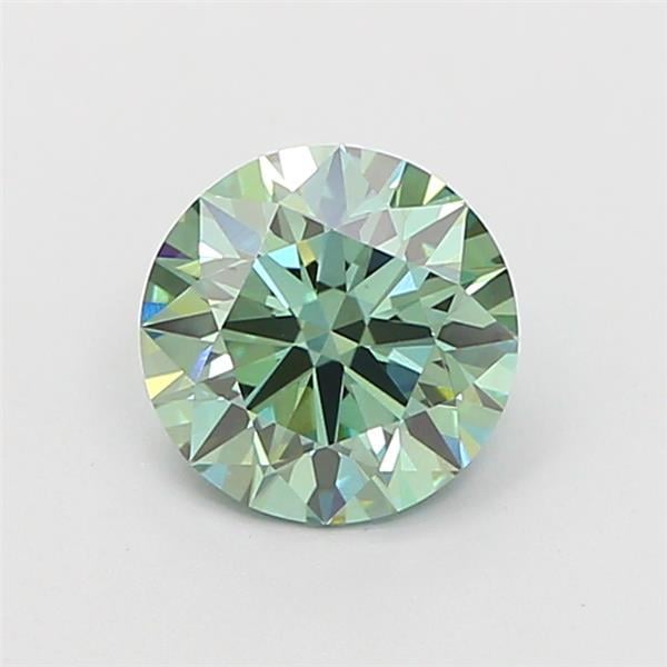 1.04 Ct. Fancy Vivid  Green Round Lab Grown Diamond