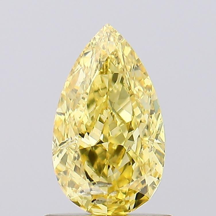1.00 Ct. Fancy Vivid Yellow Pear Lab Grown Diamond