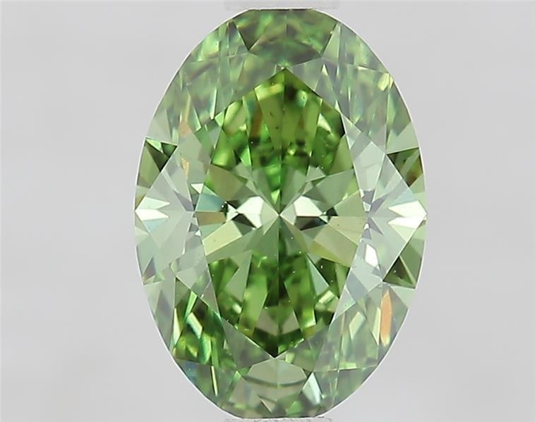 1.04 Ct. Fancy Vivid  Green Oval Lab Grown Diamond