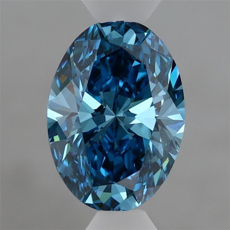 1.10 Ct. Fancy Vivid  Blue Oval Lab Grown Diamond