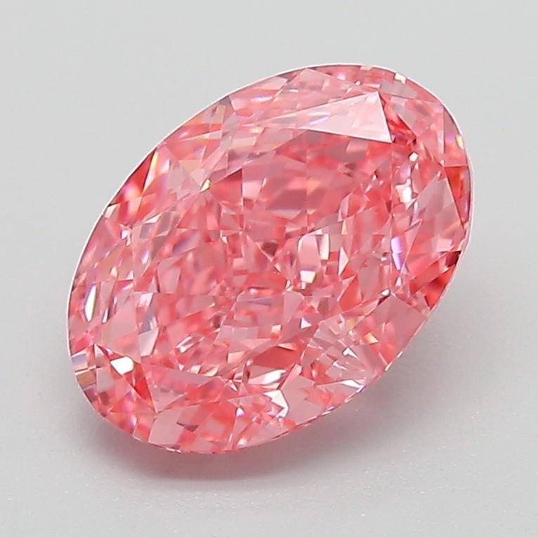 2.06 Ct. Fancy Vivid Pink Oval Lab Grown Diamond
