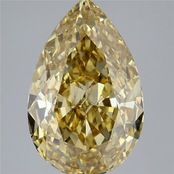 5.09 Ct. Fancy Intense Yellow Pear Lab Grown Diamond