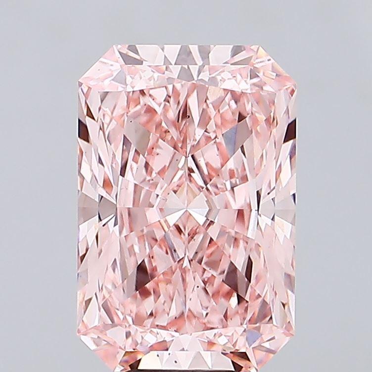 8.82 Ct. Fancy Vivid Pink Radiant Lab Grown Diamond