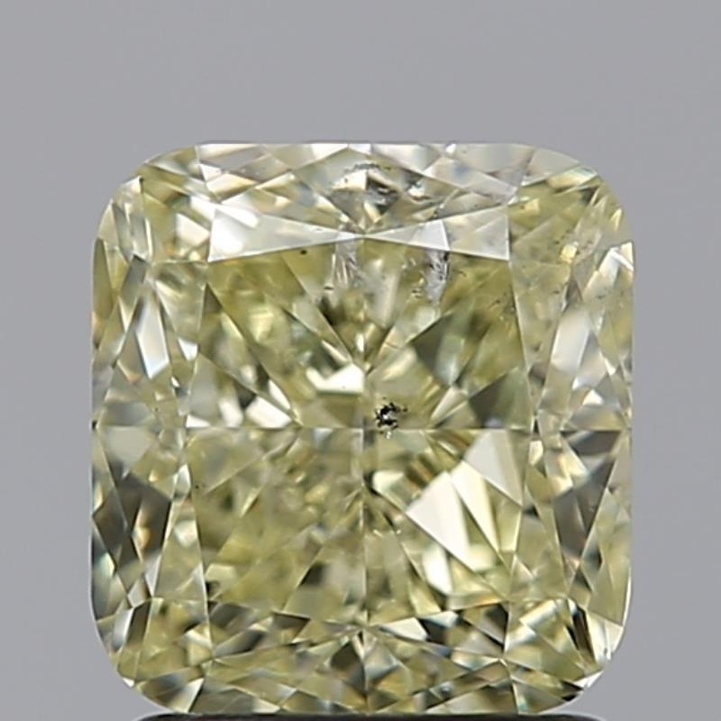 1.74 Ct. Light Yellow Cushion Diamond