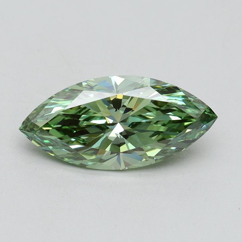 1.51 Ct. Fancy Vivid Green Marquise Lab Grown Diamond