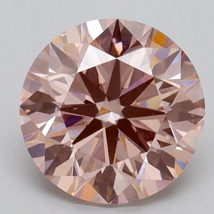 2.56 Ct. Fancy Intense Pink Round Lab Grown Diamond