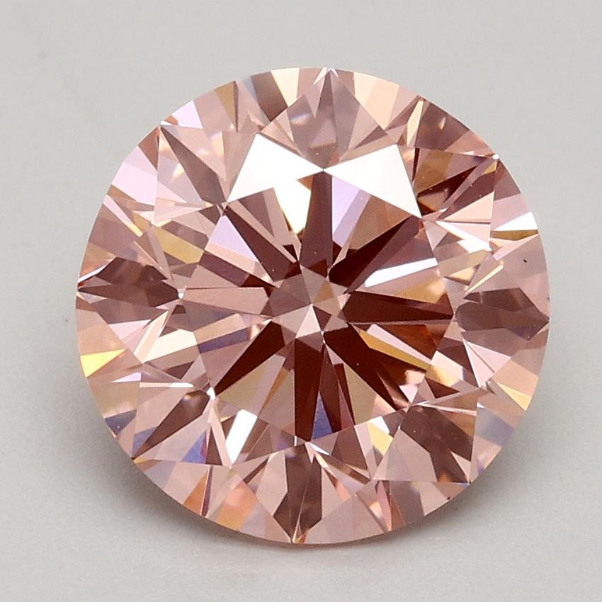 2.16 Ct. Fancy Intense Pink Round Lab Grown Diamond
