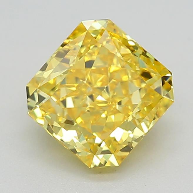 0.76 Ct. Fancy Vivid Yellow Radiant Lab Grown Diamond