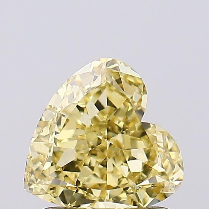 1.19 Ct. Fancy Vivid Yellow Heart Lab Grown Diamond