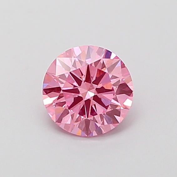 0.61 Ct. Fancy Vivid Ne Pink Round Lab Grown Diamond