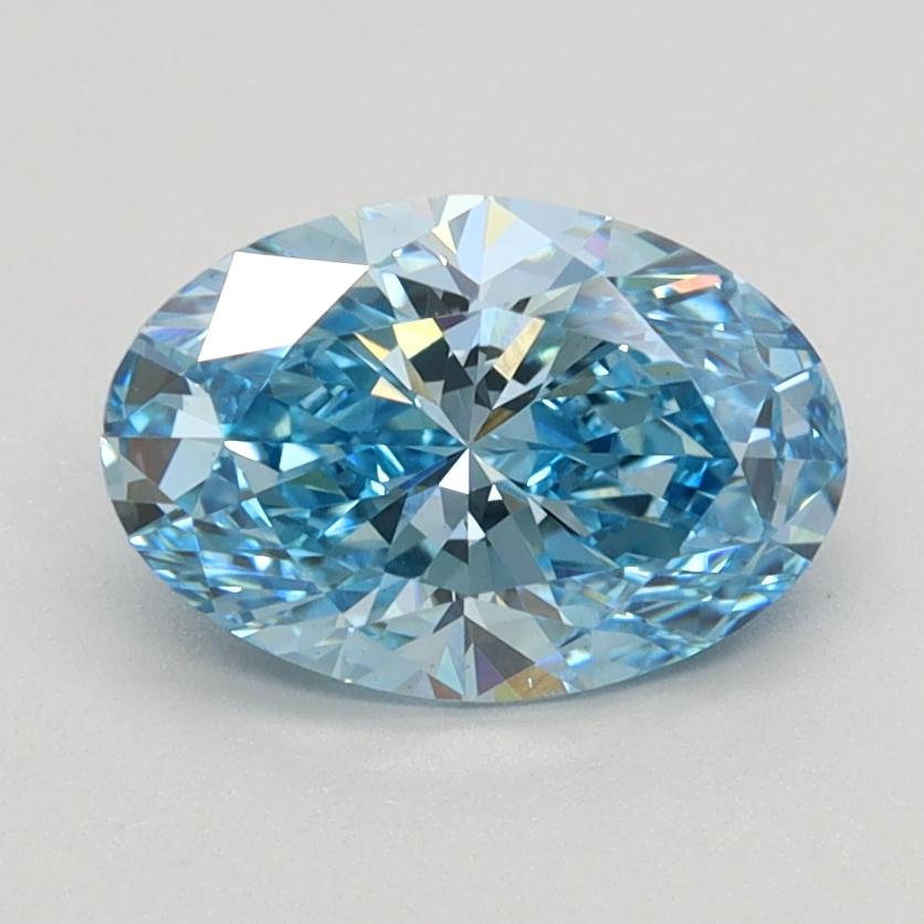 1.20 Ct. Fancy Vivid Blue Oval Lab Grown Diamond