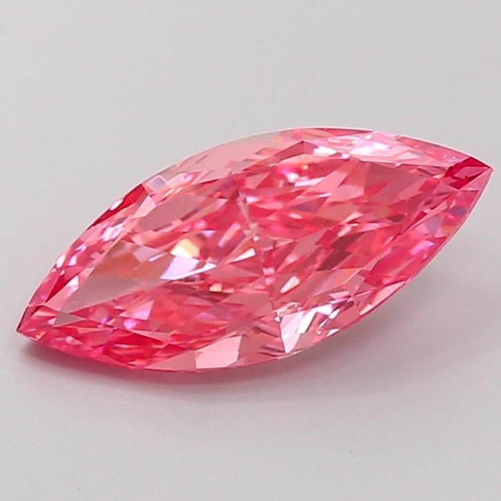 2.53 Ct. Fancy Vivid Pink Marquise Lab Grown Diamond