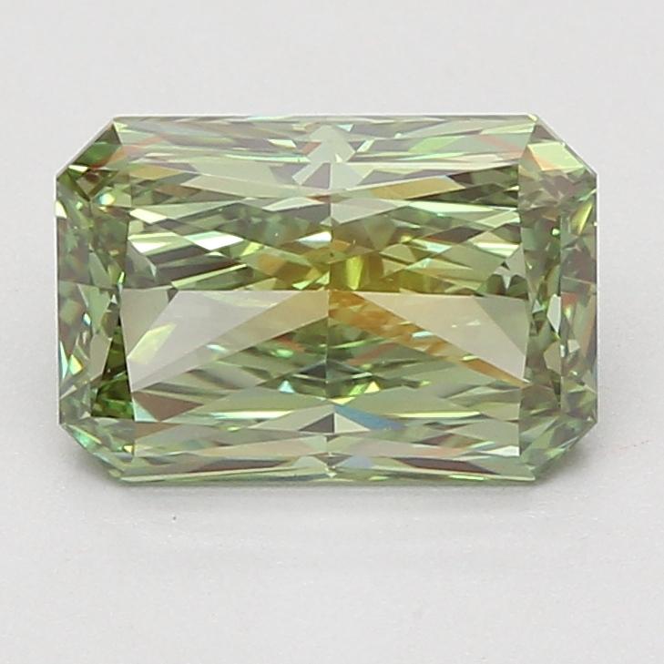 3.07 Ct. Fancy Vivid Green Radiant Lab Grown Diamond