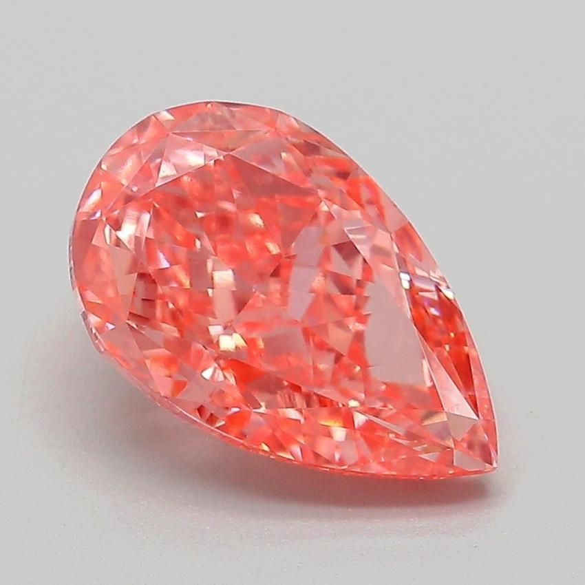 2.60 Ct. Fancy Vivid Pink Pear Lab Grown Diamond