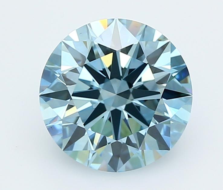 2.53 Ct. Fancy Vivid  Blue Round Lab Grown Diamond
