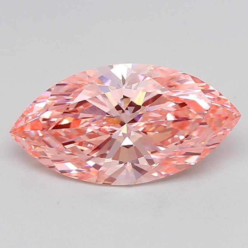 4.02 Ct. Fancy Vivid  Pink Marquise Lab Grown Diamond