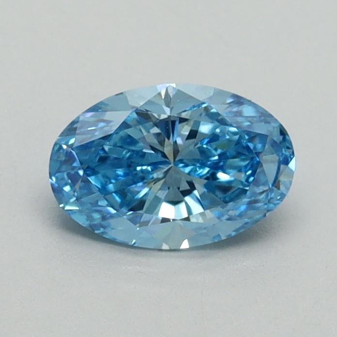 0.59 Ct. Fancy Vivid Blue Oval Lab Grown Diamond