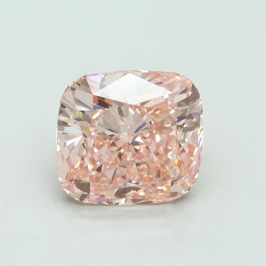 4.19 Ct. Fancy Intense Pink Cushion Lab Grown Diamond