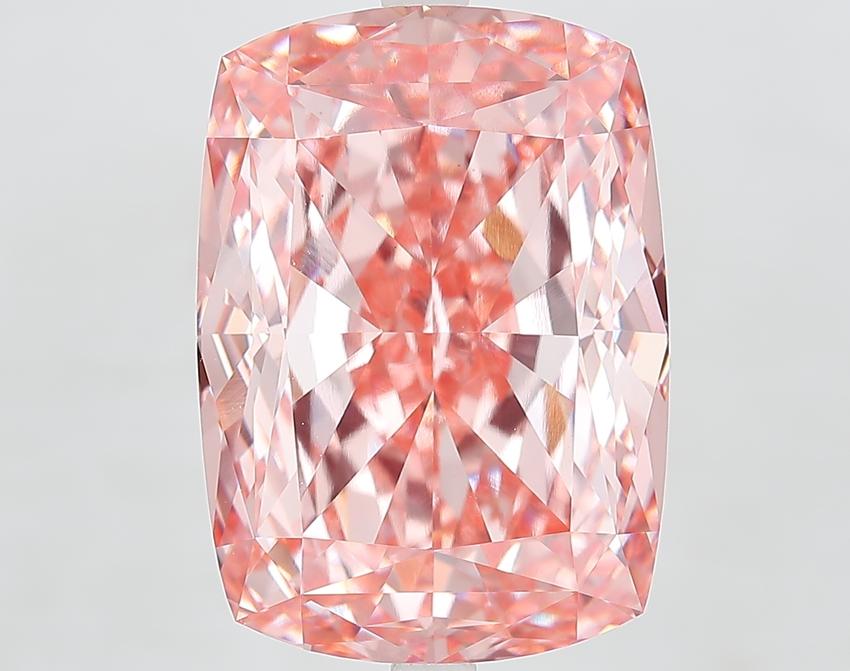 14.10 Ct. Fancy Vivid Pink Cushion Lab Grown Diamond