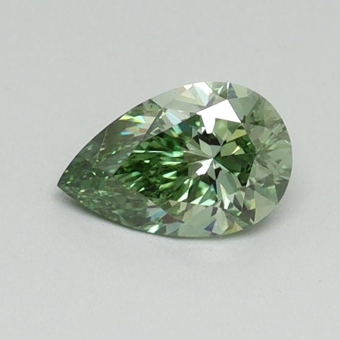 0.43 Ct. Fancy Vivid Pacific Green Pear Lab Grown Diamond