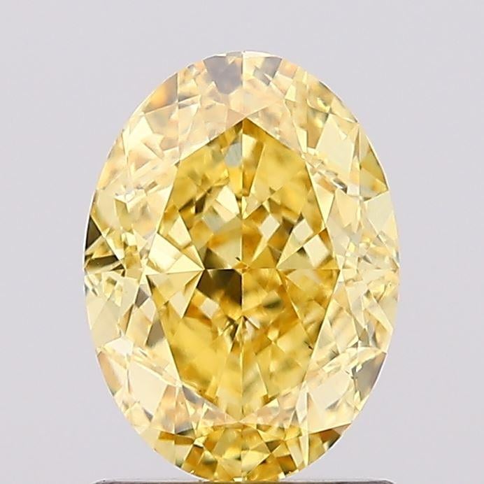 1.45 Ct. Fancy Vivid  Yellow Oval Lab Grown Diamond