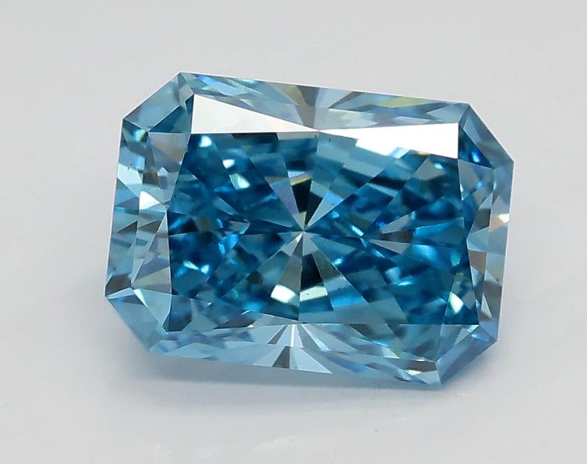 1.75 Ct. Fancy Vivid Blue Radiant Lab Grown Diamond