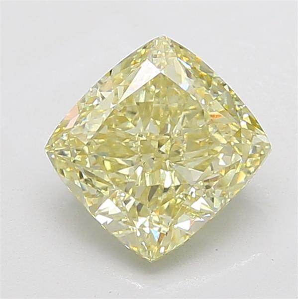 3.65 Ct. Fancy Yellow Cushion Lab Grown Diamond