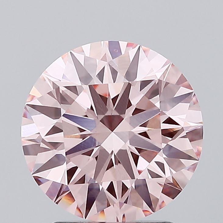 2.55 Ct. Fancy Intense Pink Round Lab Grown Diamond