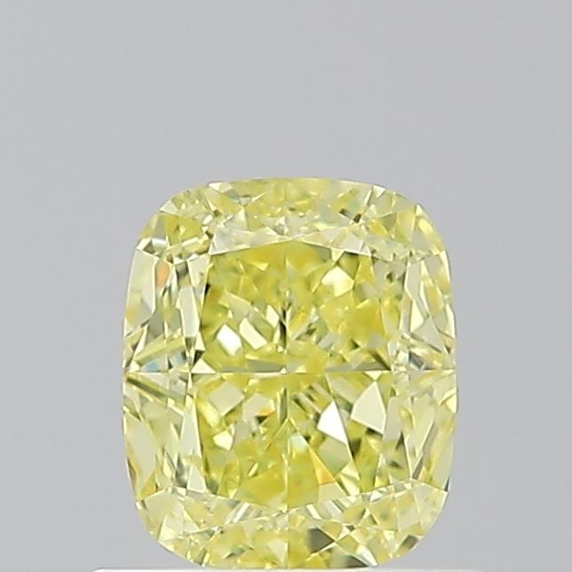 1.01 Ct. Fancy Intense  Yellow Cushion Diamond