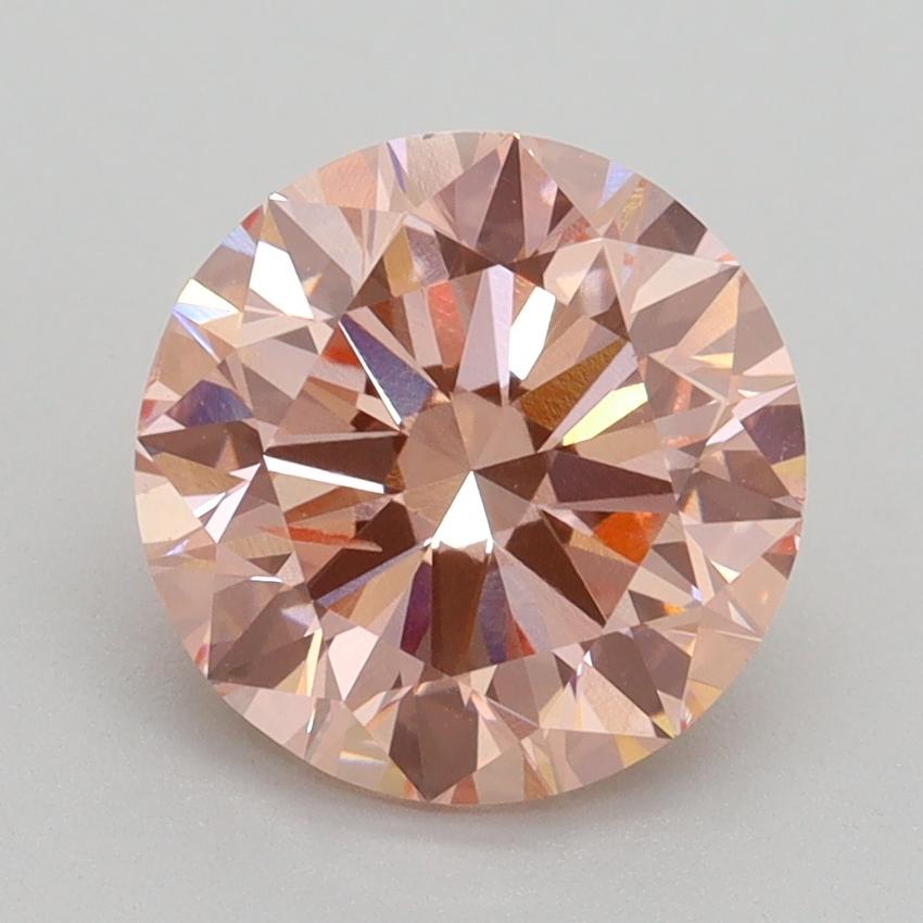 2.50 Ct. Fancy Intense Pink Round Lab Grown Diamond