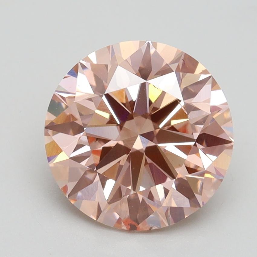 2.50 Ct. Fancy Intense Pink Round Lab Grown Diamond