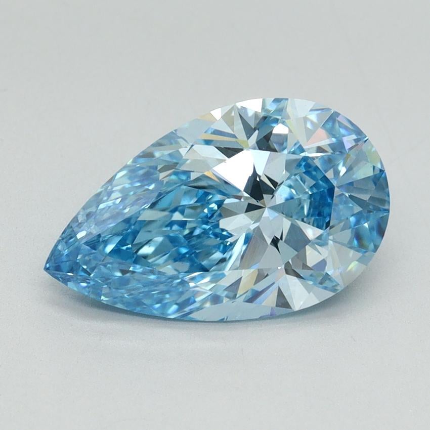 2.51 Ct. Fancy Vivid Blue Pear Lab Grown Diamond
