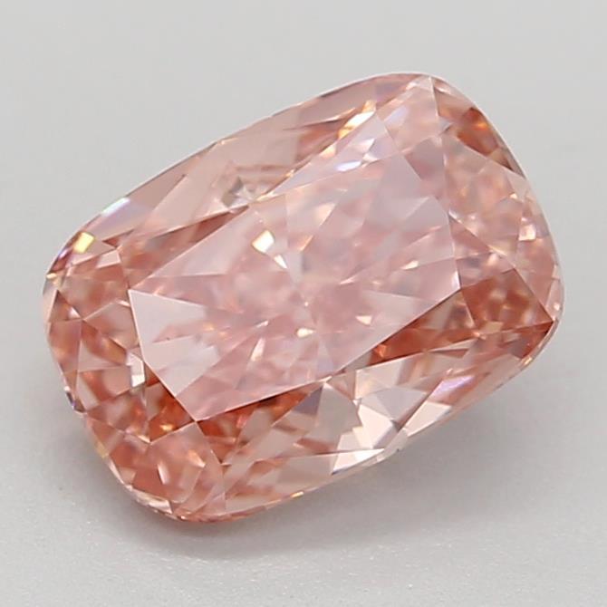 0.90 Ct. Fancy Vivid Pink Cushion Lab Grown Diamond