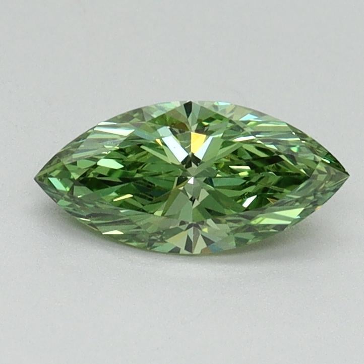 0.51 Ct. Fancy Vivid Green Marquise Lab Grown Diamond